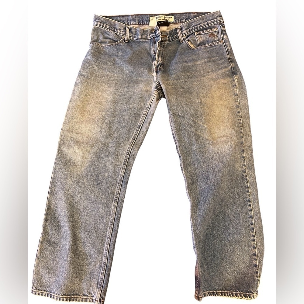 Harley-Davidson Blue Relaxed Jeans with Vintage Appeal